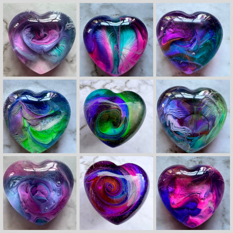 Handmade Resin Pocket Hearts