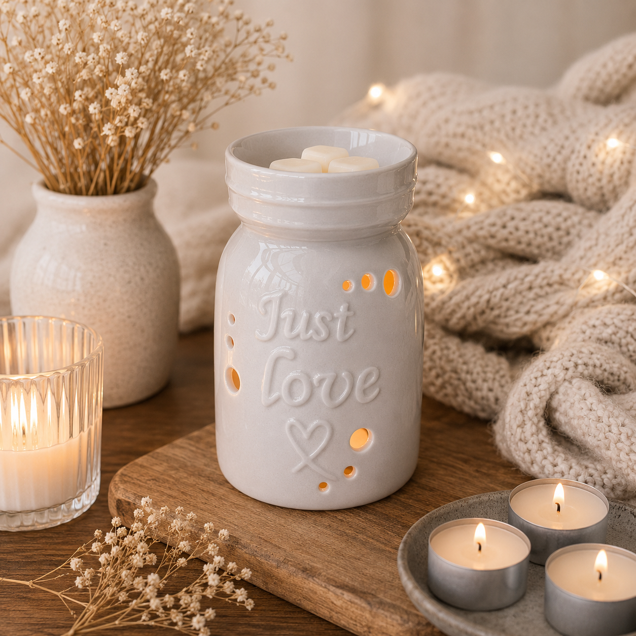 White & Grey monochrome Wax Warmer