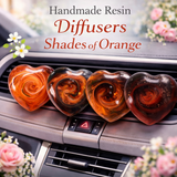 Handmade Shades of Orange  Resin Car Air Freshener - Car Diffuser