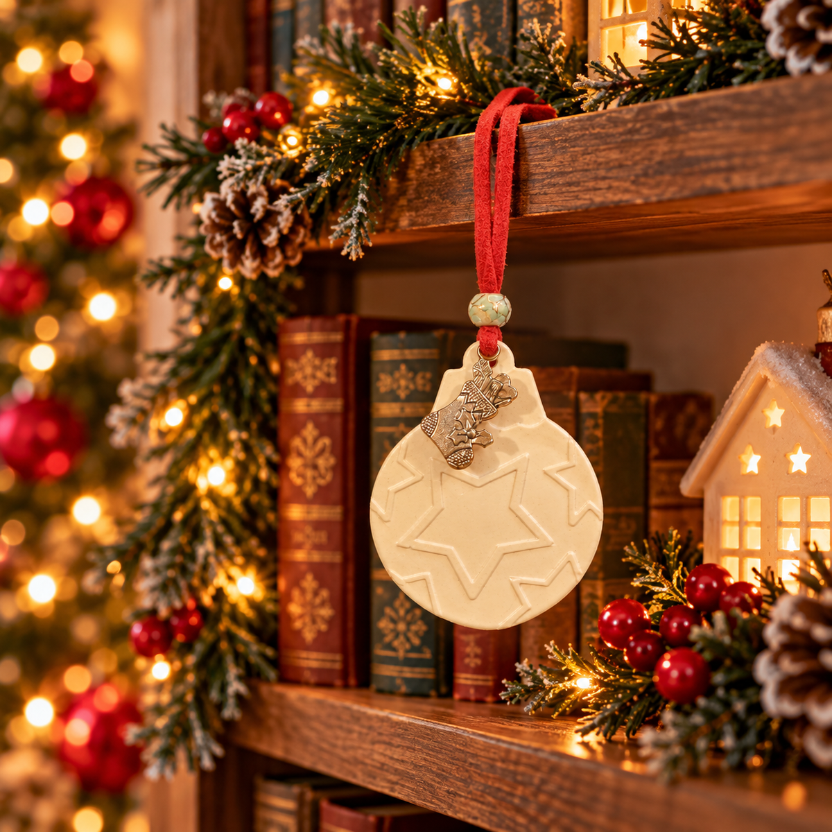 Christmas Hanging Aroma Stone - Star Bauble