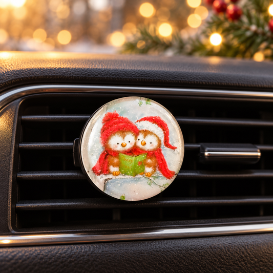 Christmas Car Diffuser - Christmas Singing Owls Air Freshener