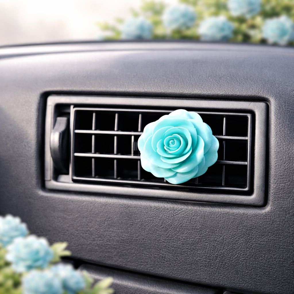 Resin Rose Car Air Freshener - Car Diffuser
