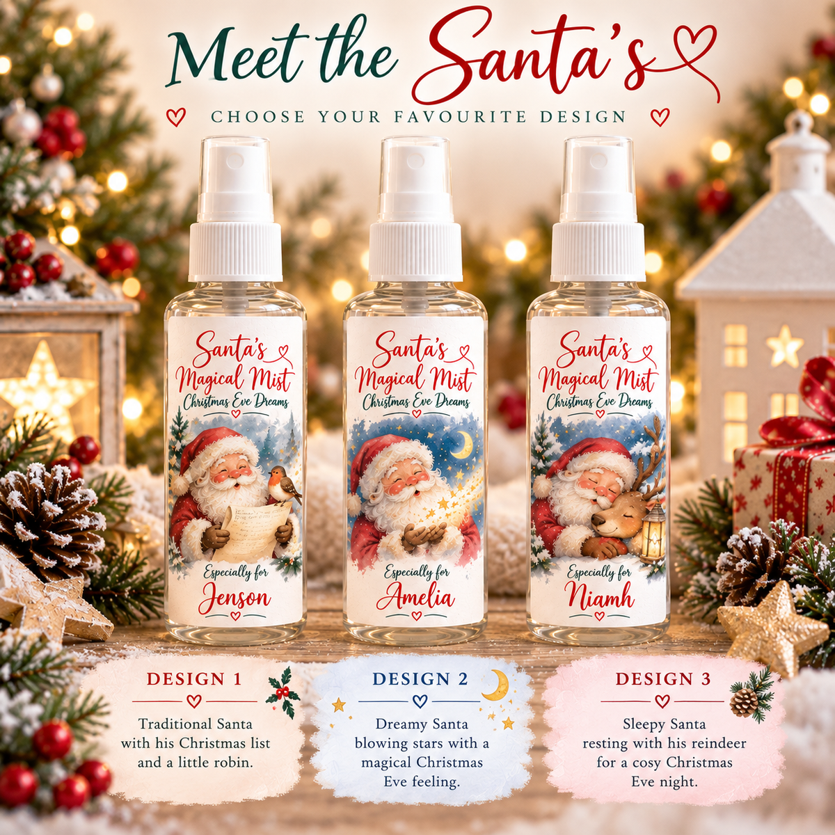 Santa’s Magical Mist — Personalised Christmas Eve Pillow Mist