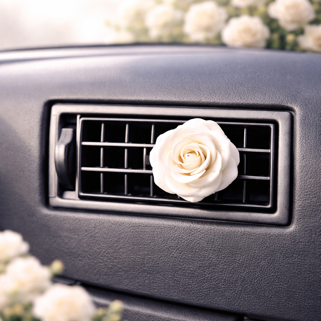 Resin Rose Car Air Freshener - Car Diffuser