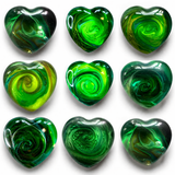 Handmade Shades of Green Resin Car Air Freshener - Car Diffuser