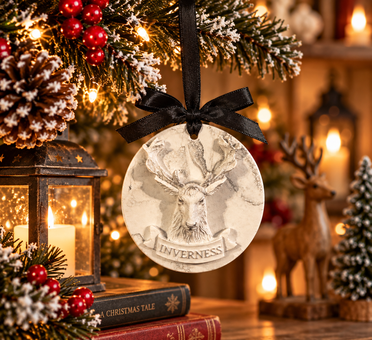 Christmas Hanging Aroma Stone - Stag