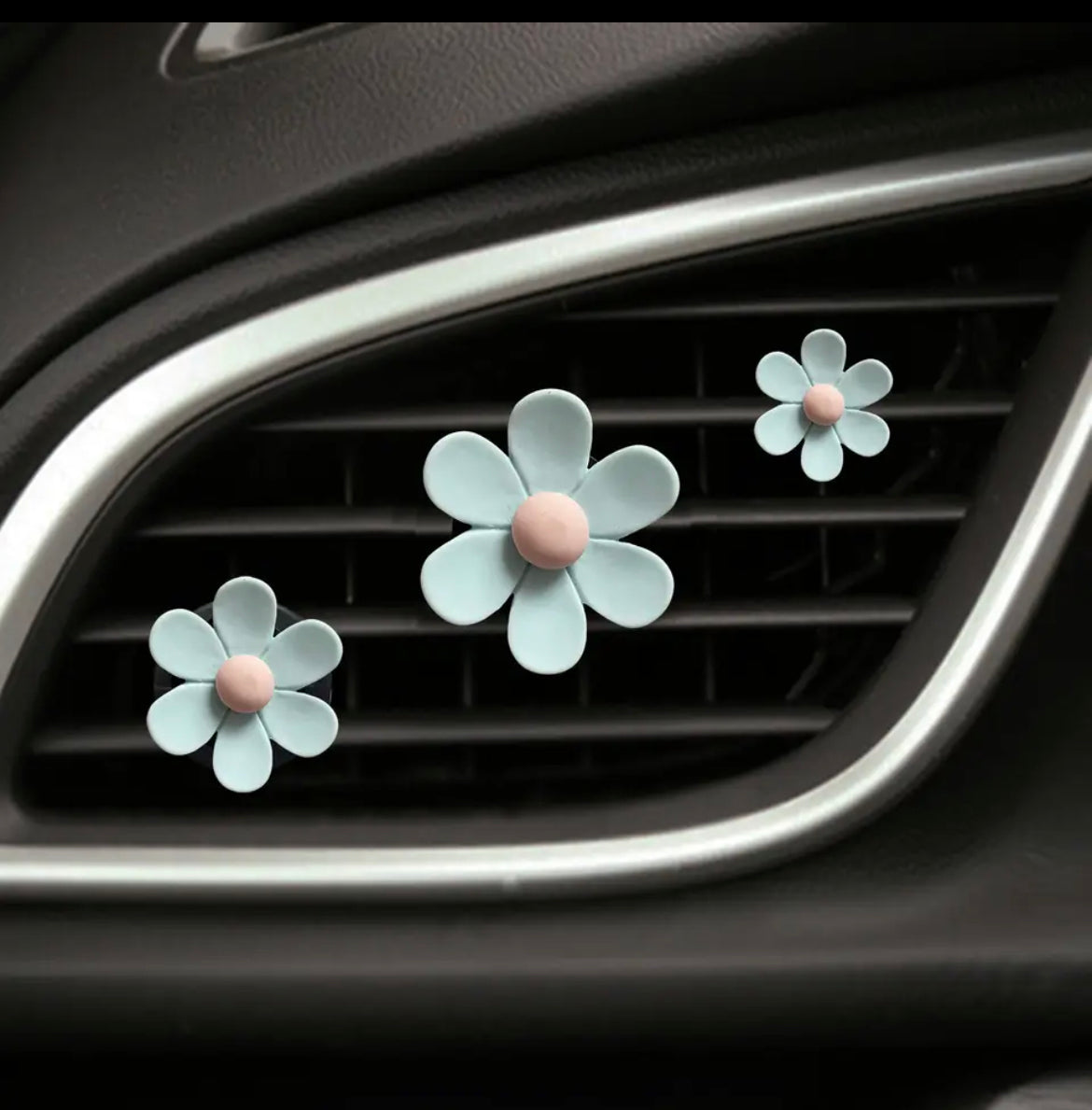 Set of 3 Daisy Car Air Fresheners - Car Diffusers