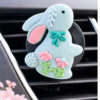 Cute Resin Rabbit Novelty Car Air Freshener - Car Diffuser