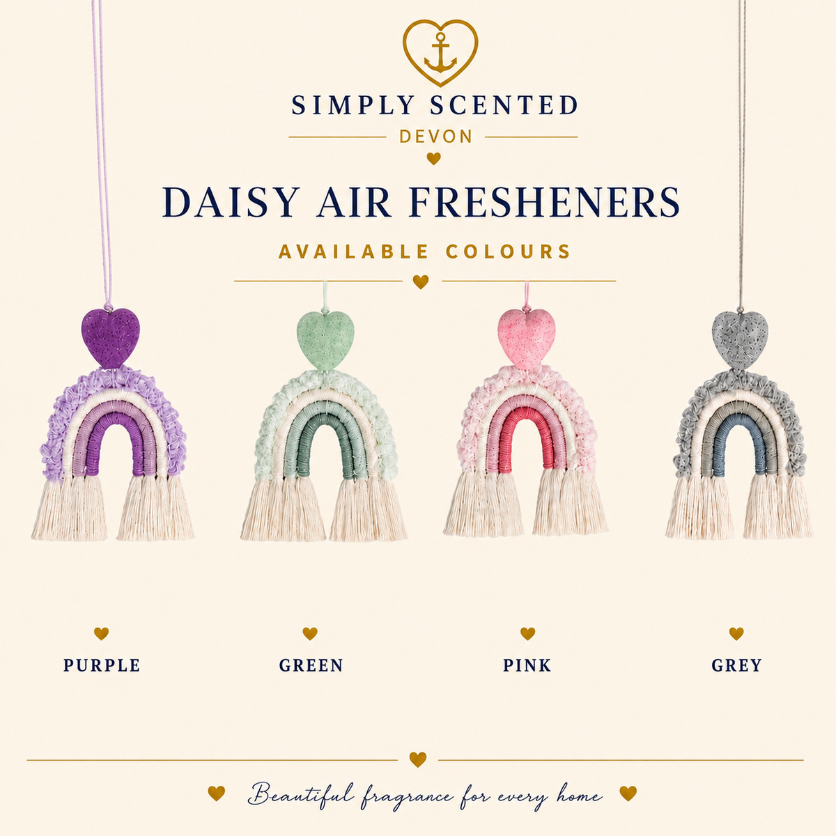 Macramé Rainbow Hanging Home Diffuser with 10ml Oil