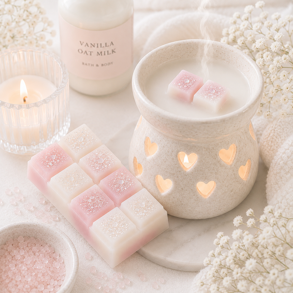 White Lily & Rose Wax Melt Snap Bar