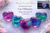 Handmade Bright & Colourful Resin Car Air Freshener - Car Diffuser