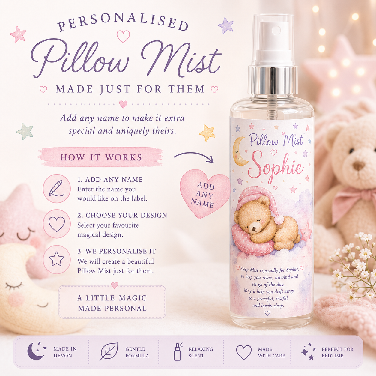 Personalised Pillow Mist for Children - 50ml