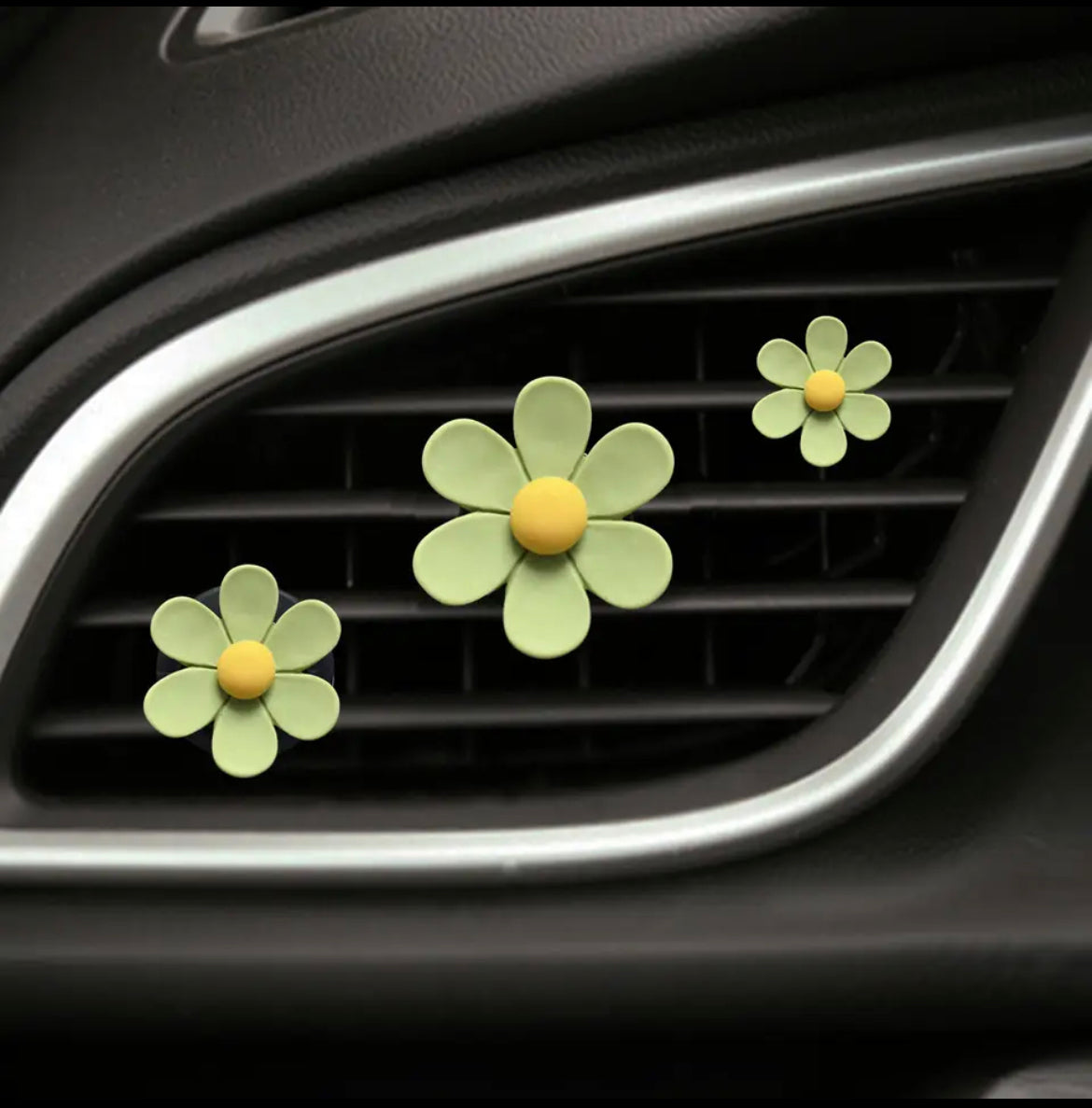 Set of 3 Daisy Car Air Fresheners - Car Diffusers
