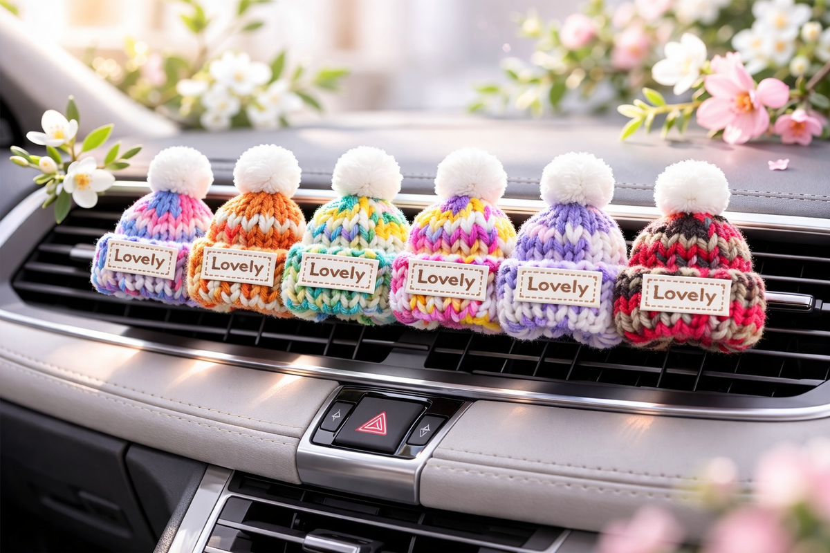 Funky Bobble Hat Car Air Freshener - Car Diffuser