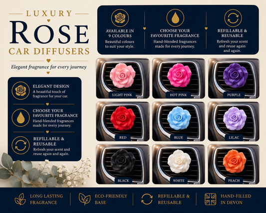 Rose Car Air Freshener - Car Diffuser