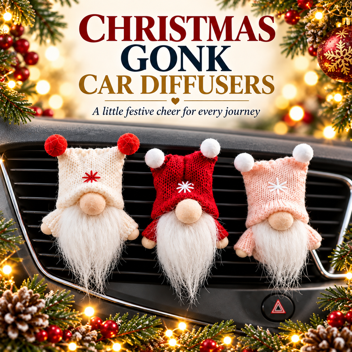 Christmas Gonk Car Air Freshener - Car Diffuser