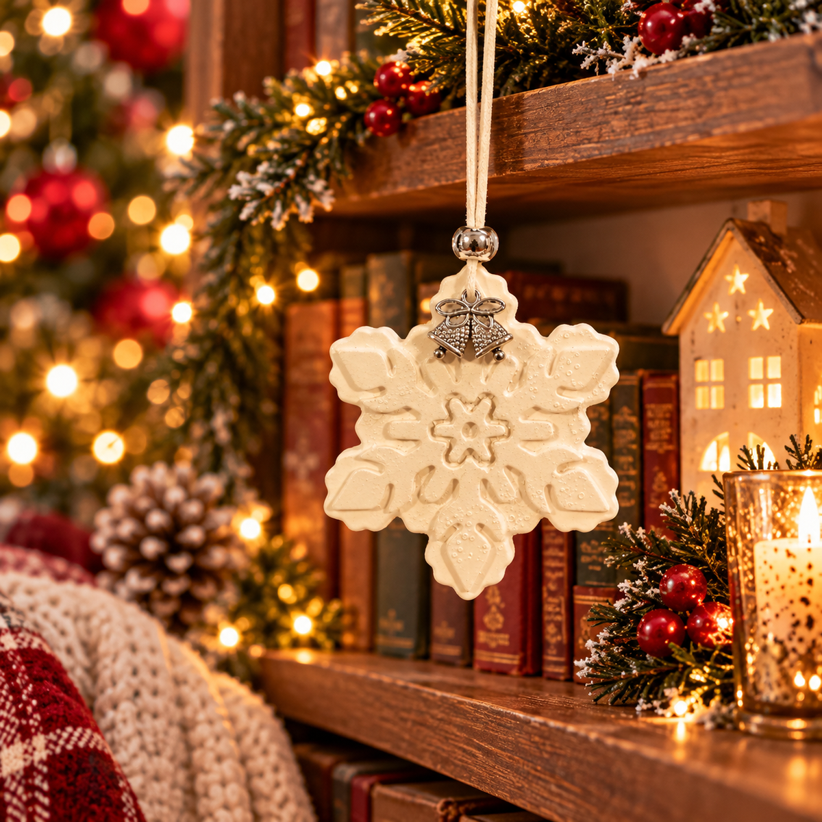 Christmas Hanging Aroma Stone - Snowflake