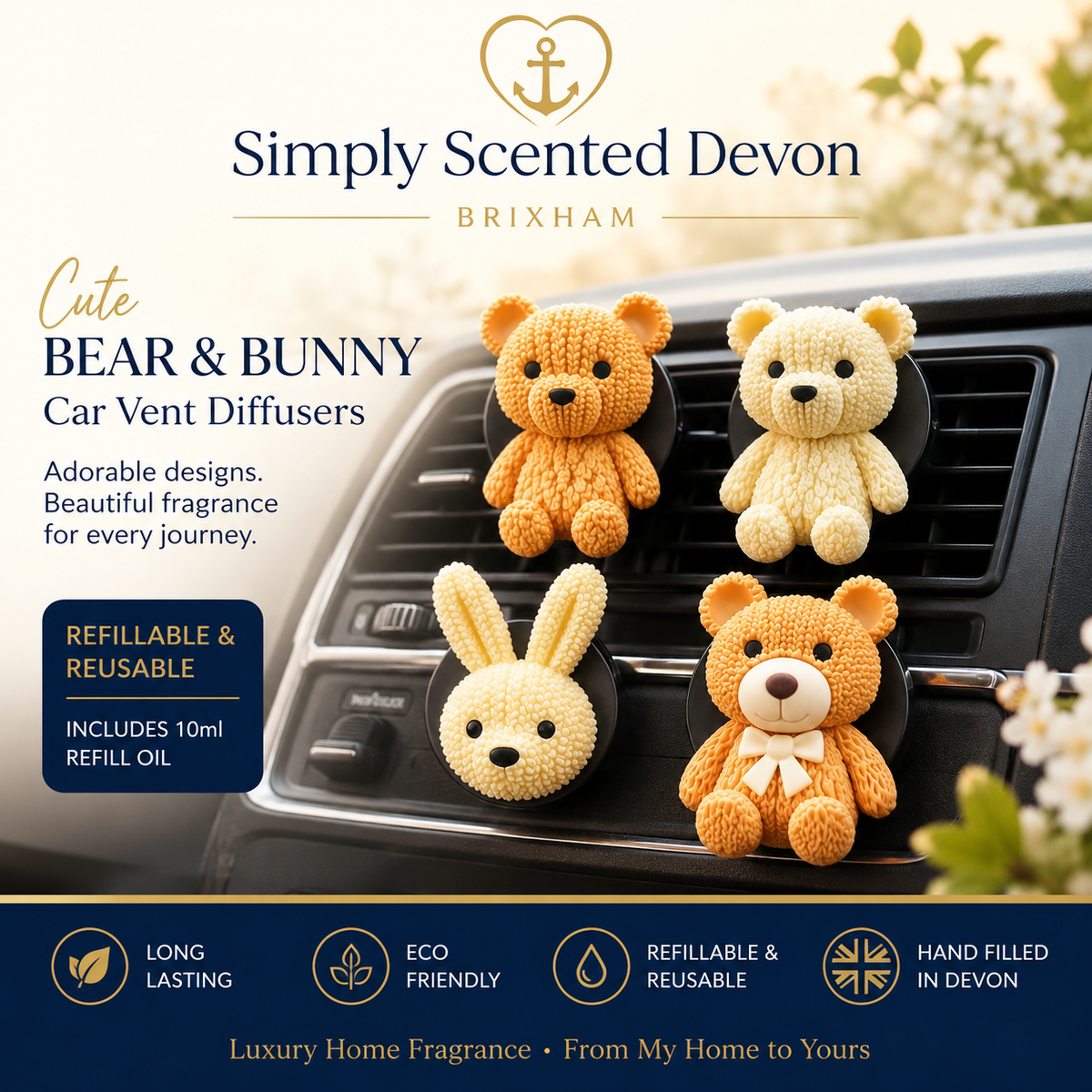 Bear & Rabbit Car Diffuser