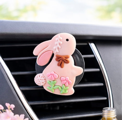 Cute Resin Rabbit Novelty Car Air Freshener - Car Diffuser