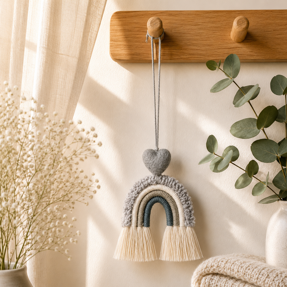Macramé Rainbow Hanging Home Diffuser with 10ml Oil