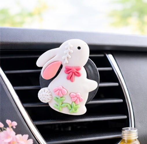 Cute Resin Rabbit Novelty Car Air Freshener - Car Diffuser