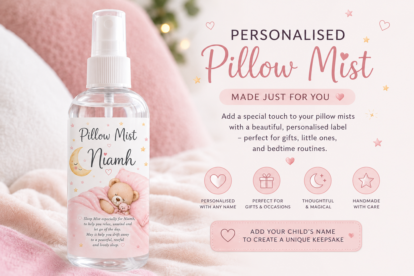 Personalised Pillow Mist for Children - 50ml
