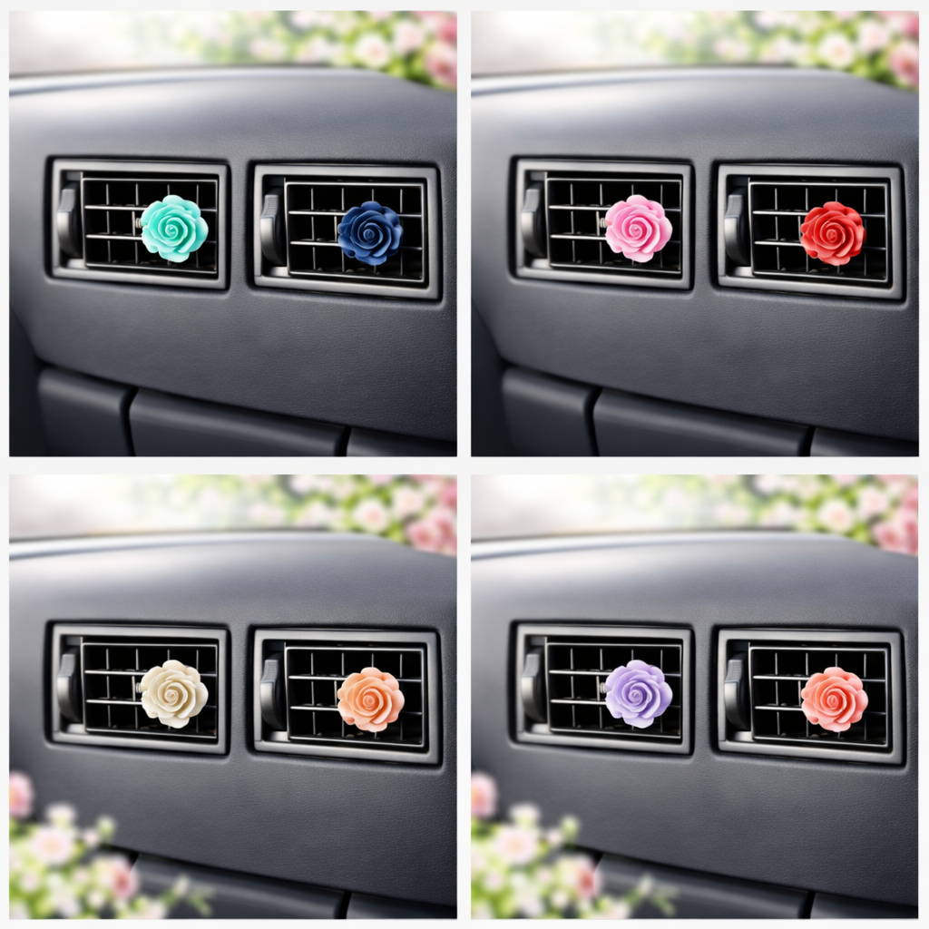 Resin Rose Car Air Freshener - Car Diffuser