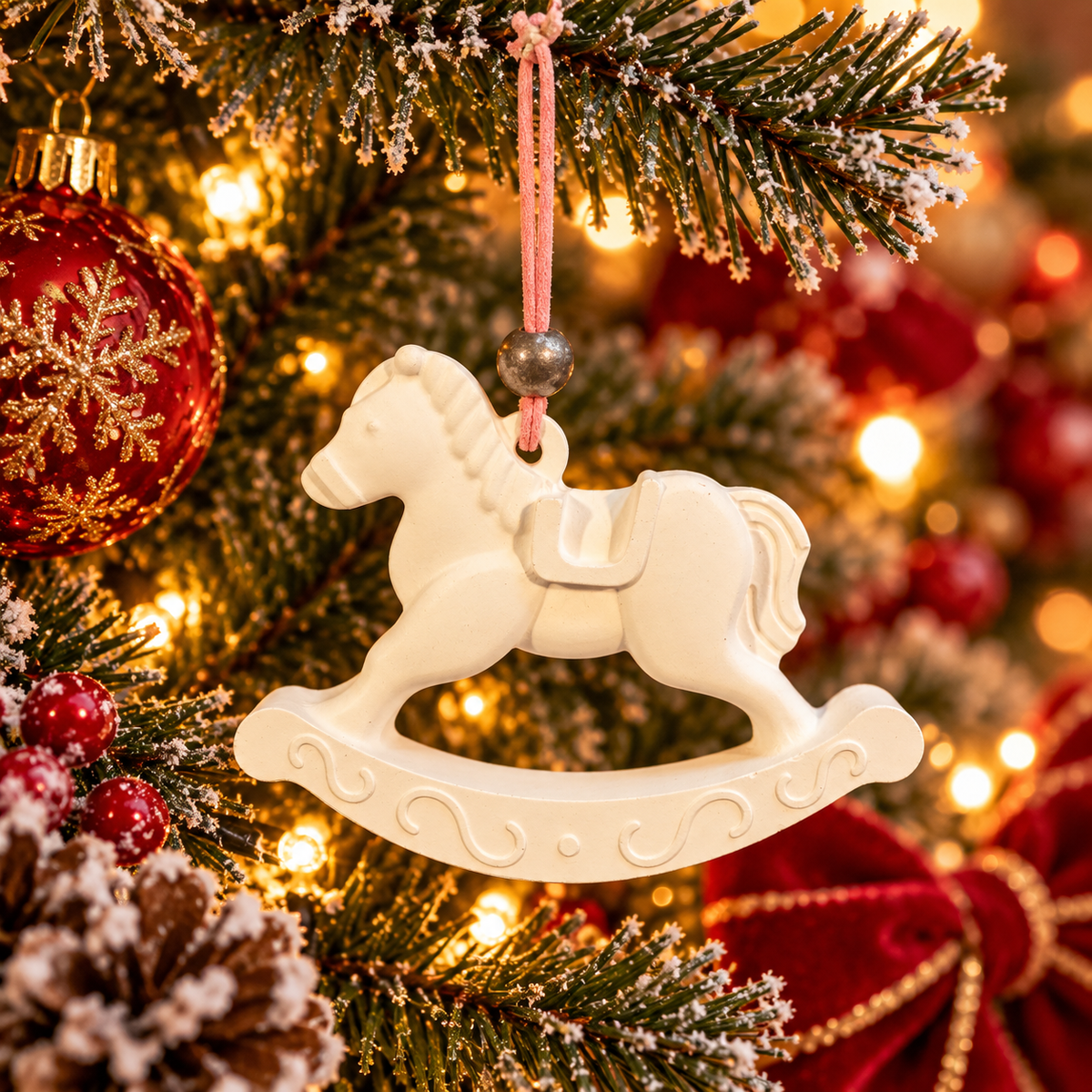Christmas Hanging Aroma Stone - Rocking Horse