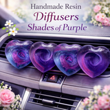 Handmade Shades of Purple Resin Car Air Freshener - Car Diffuser
