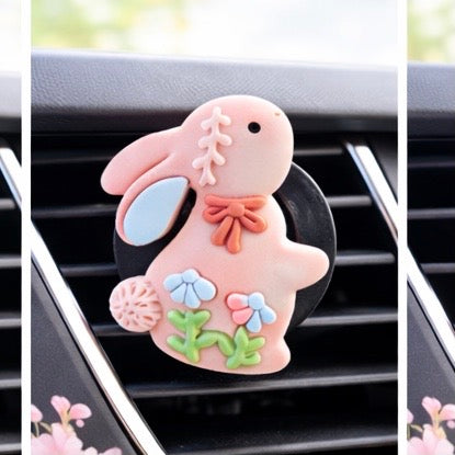 Cute Resin Rabbit Novelty Car Air Freshener - Car Diffuser