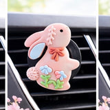 Cute Resin Rabbit Novelty Car Air Freshener - Car Diffuser