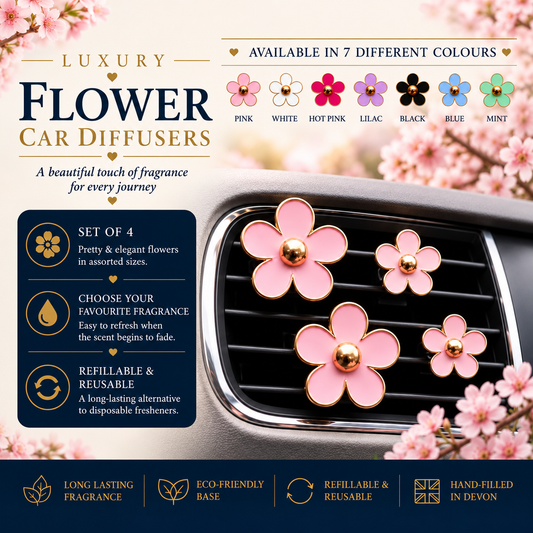 Set of 4 Daisy Car Air Fresheners