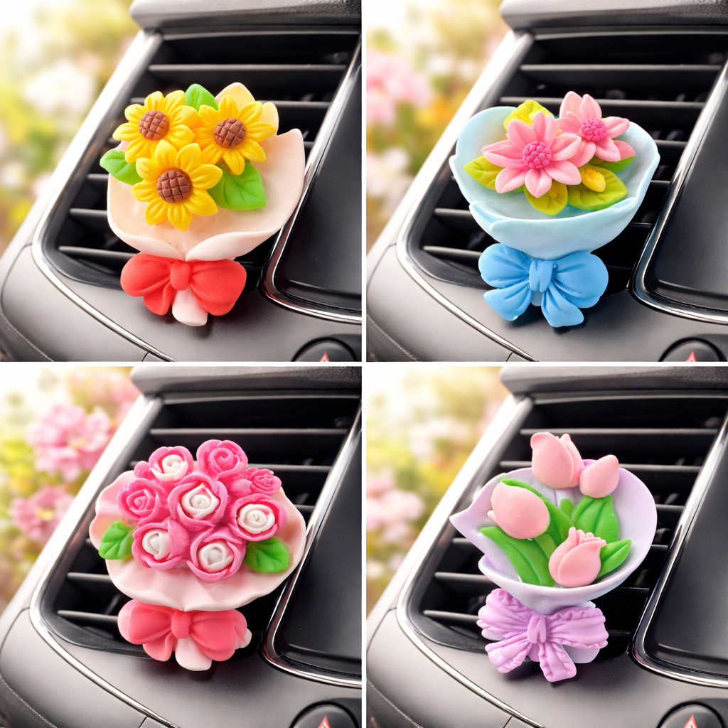 Flower Bouquet Car Air Freshener - Car Diffuser