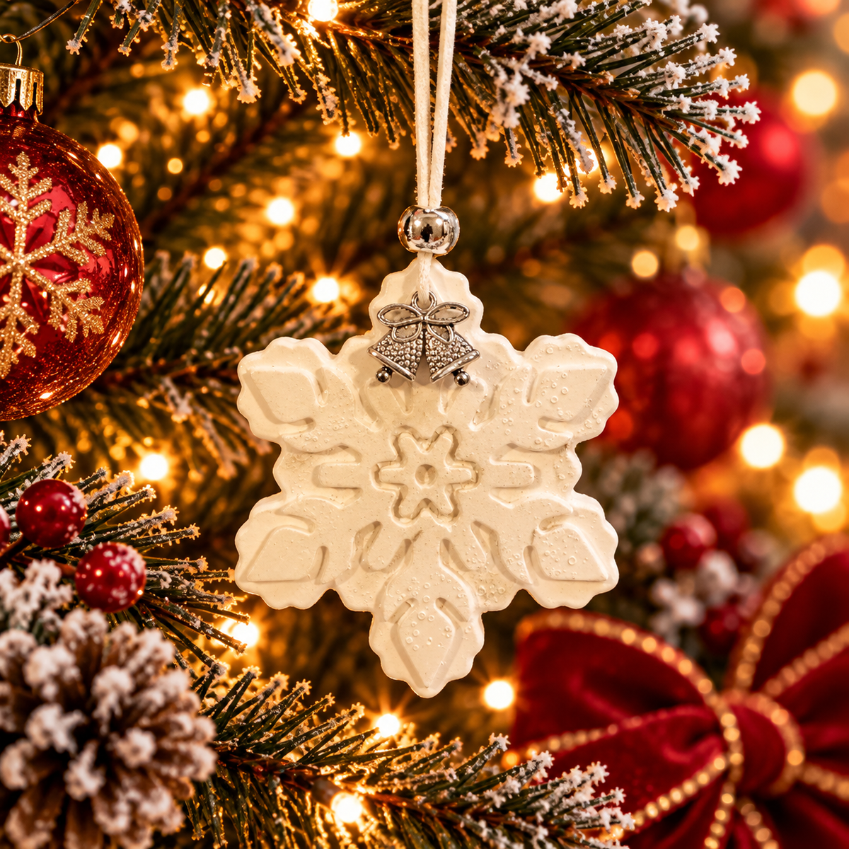 Christmas Hanging Aroma Stone - Snowflake