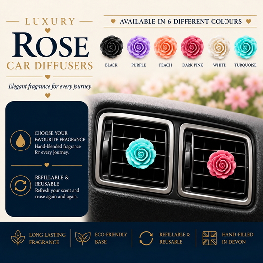Resin Rose Car Air Freshener - Car Diffuser