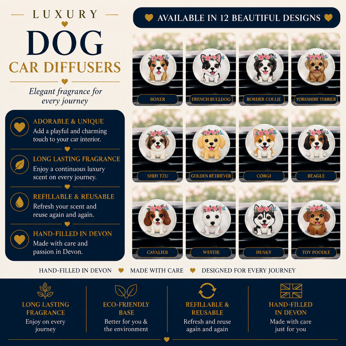Cute Dog Car Air Freshener - Car Diffuser