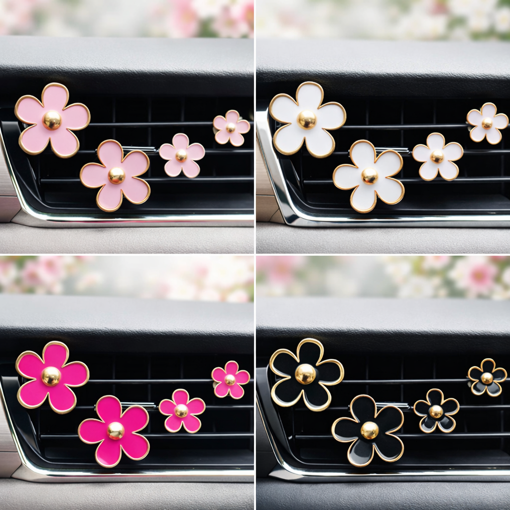 Set of 4 Daisy Car Air Fresheners