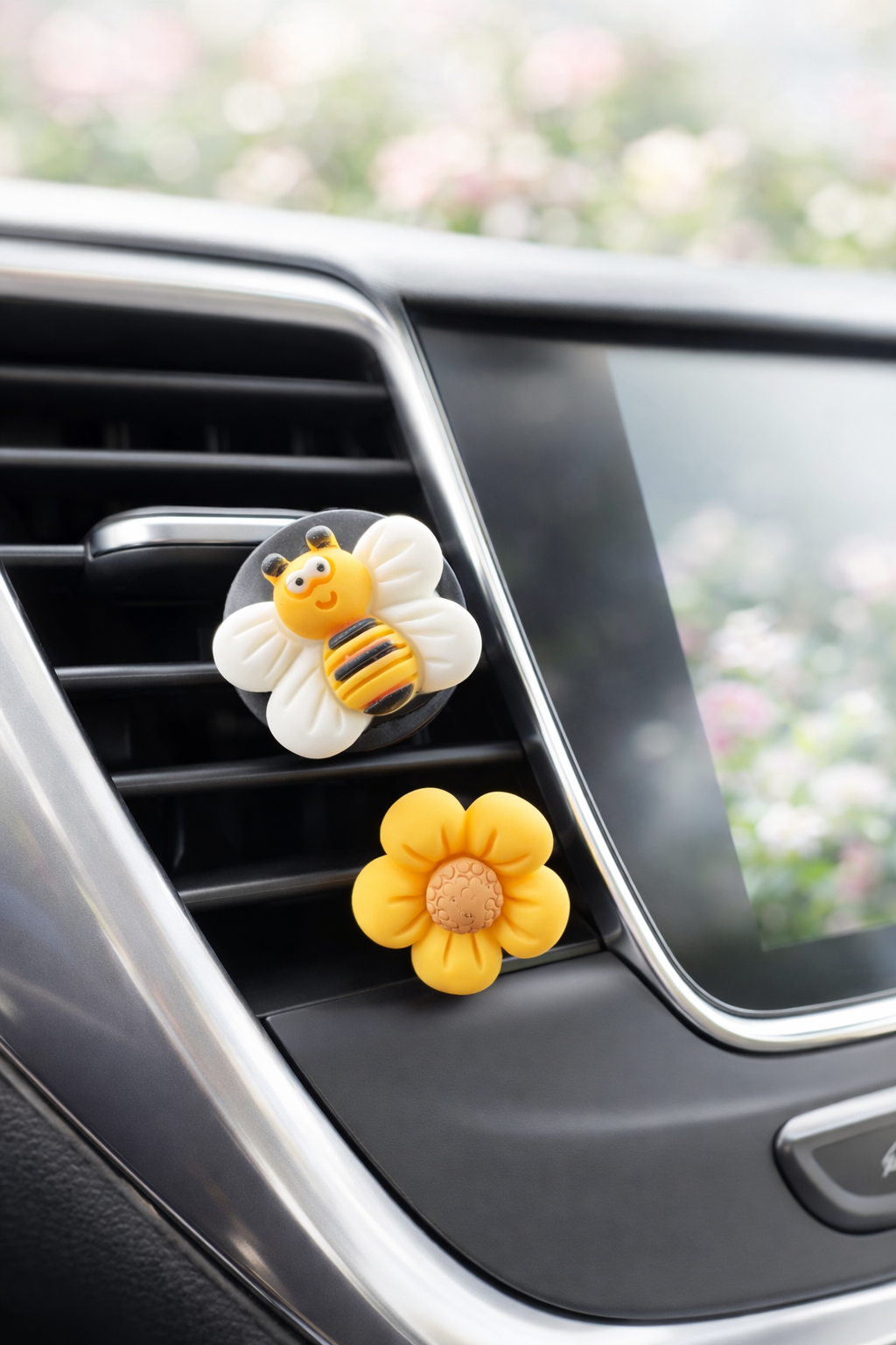 Bee & Flower Set - Novelty Car Air Freshener - Car Diffuser