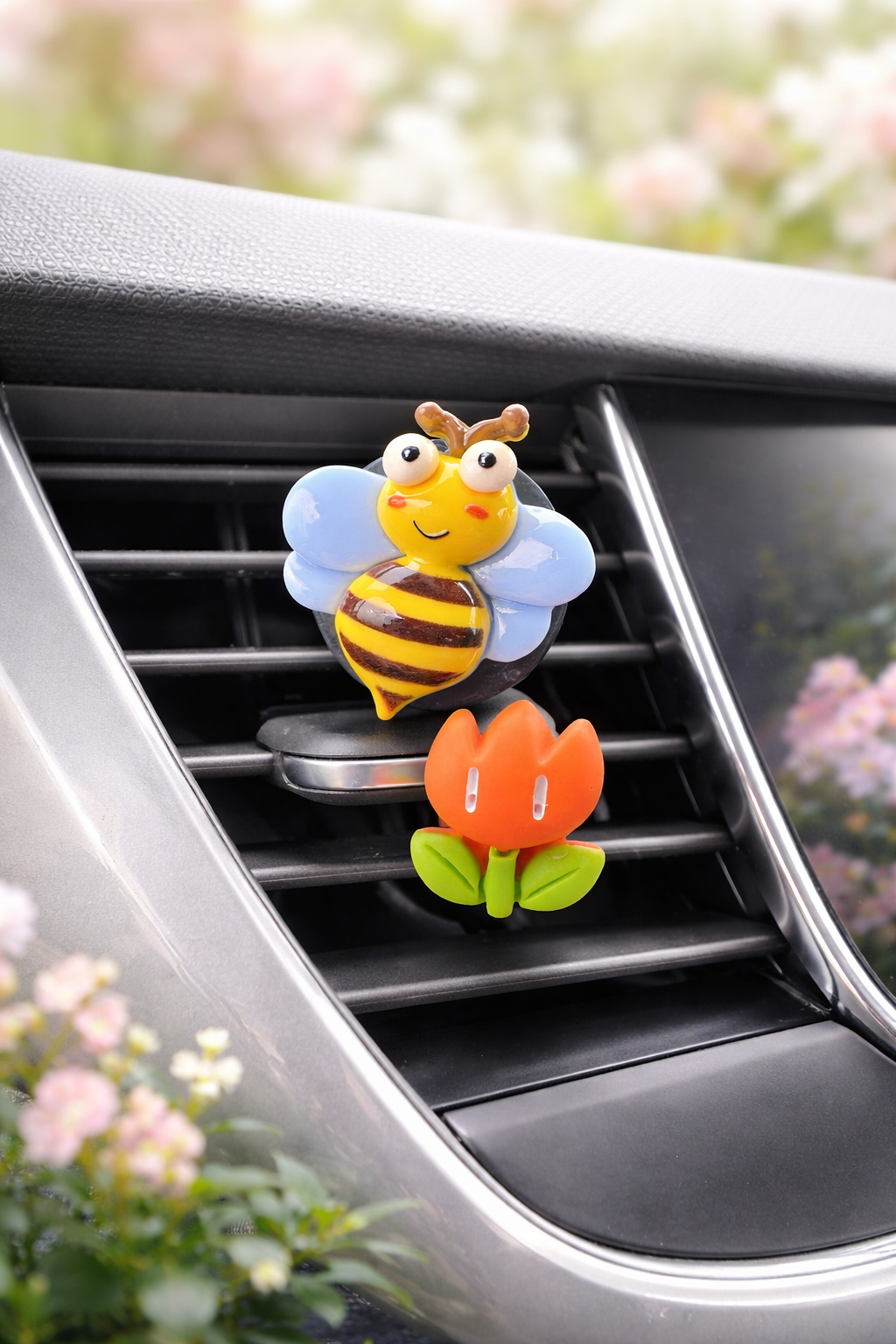 Bee & Flower Set - Novelty Car Air Freshener - Car Diffuser
