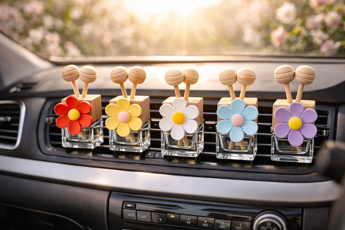 Pretty Daisy Flower Car Air Freshener - Car Diffuser