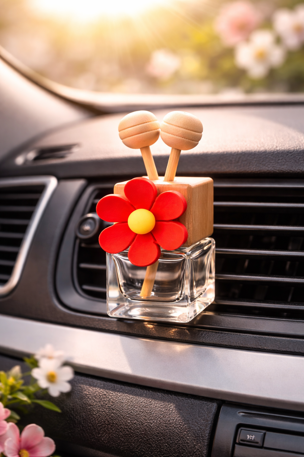 Pretty Daisy Flower Car Air Freshener - Car Diffuser