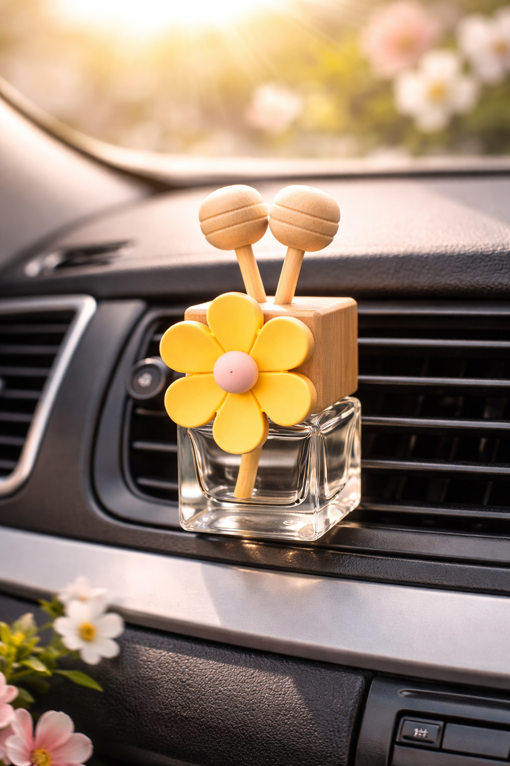 Pretty Daisy Flower Car Air Freshener - Car Diffuser