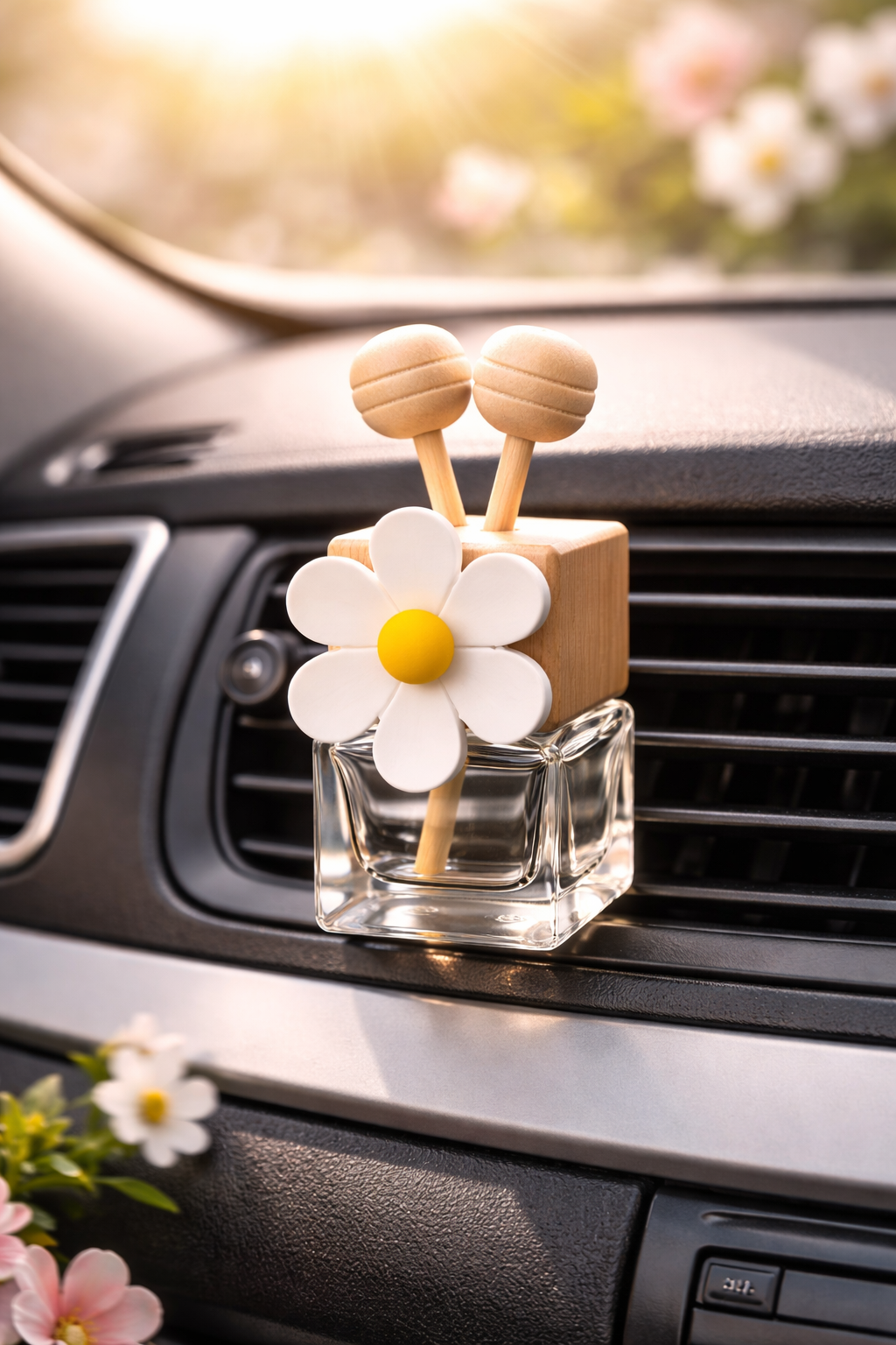 Pretty Daisy Flower Car Air Freshener - Car Diffuser