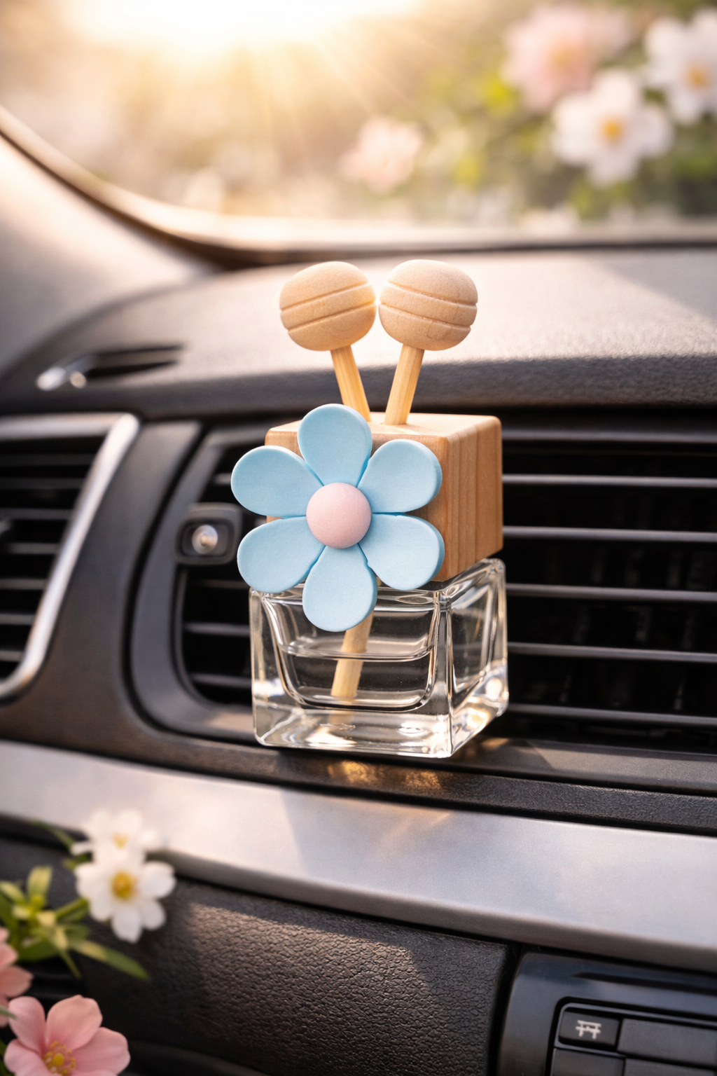 Pretty Daisy Flower Car Air Freshener - Car Diffuser