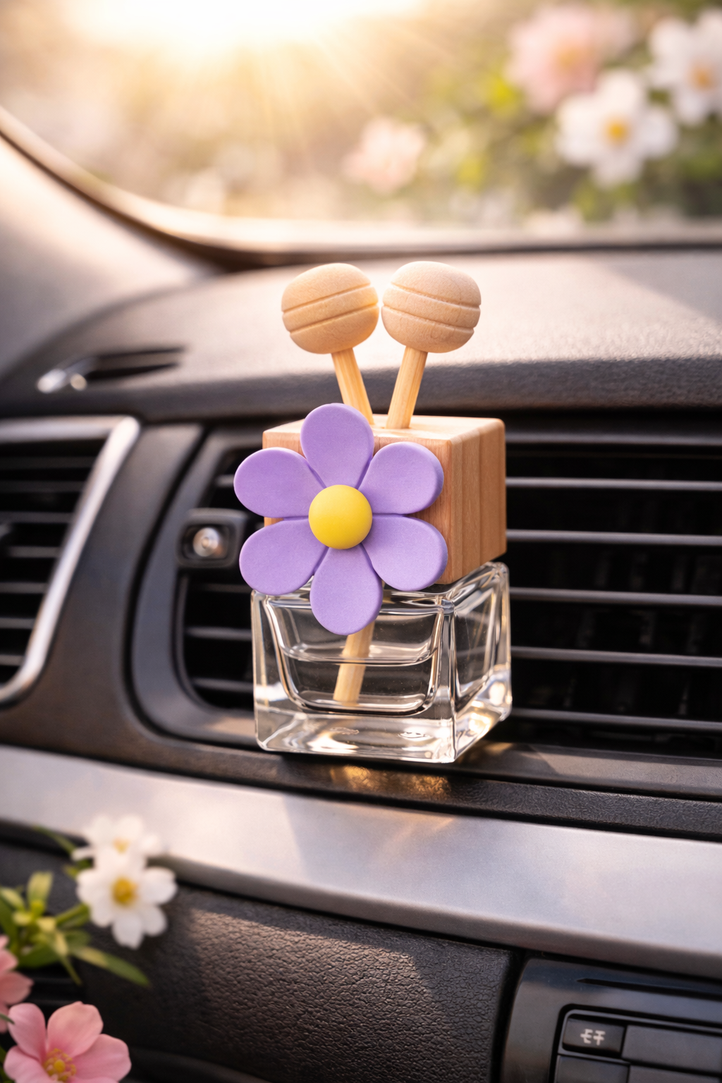 Pretty Daisy Flower Car Air Freshener - Car Diffuser