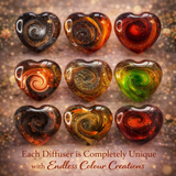 Handmade Shades of Orange  Resin Car Air Freshener - Car Diffuser