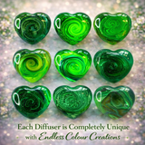 Handmade Shades of Green Resin Car Air Freshener - Car Diffuser