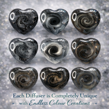 Handmade Shades of Black & Grey Resin Car Air Freshener - Car Diffuser