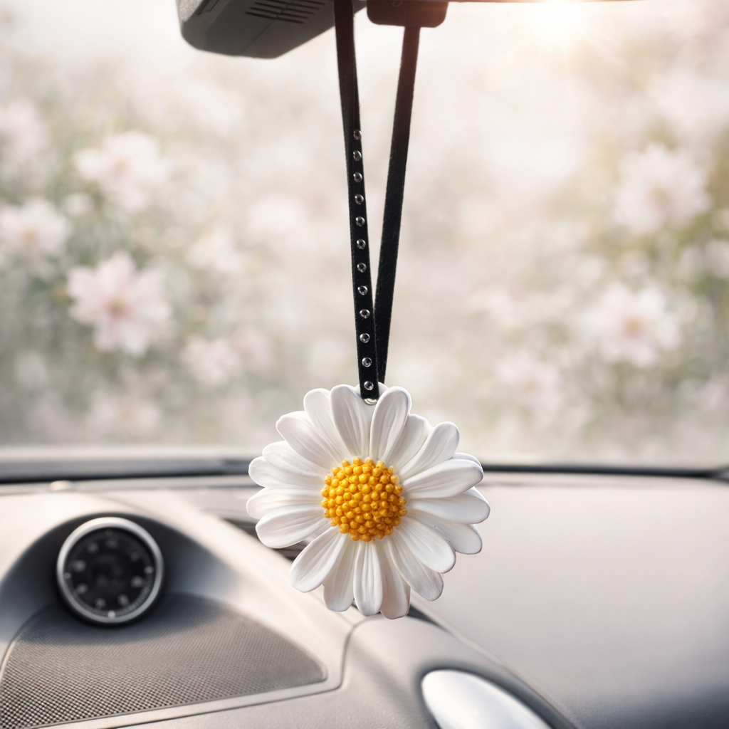 Colourfull Handmade Hanging Aroma Stone Daisy Car Air Fresheners