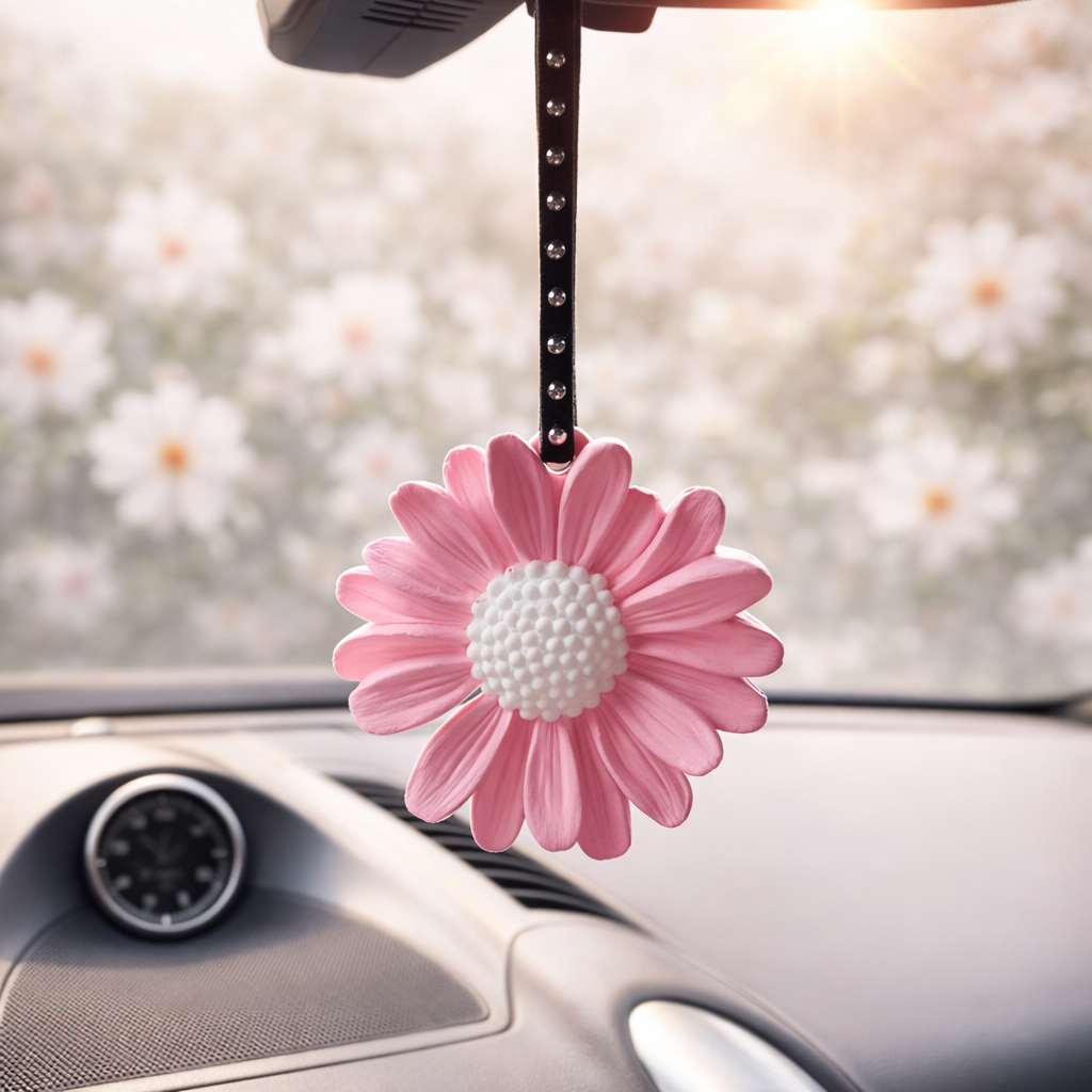 Colourfull Handmade Hanging Aroma Stone Daisy Car Air Fresheners